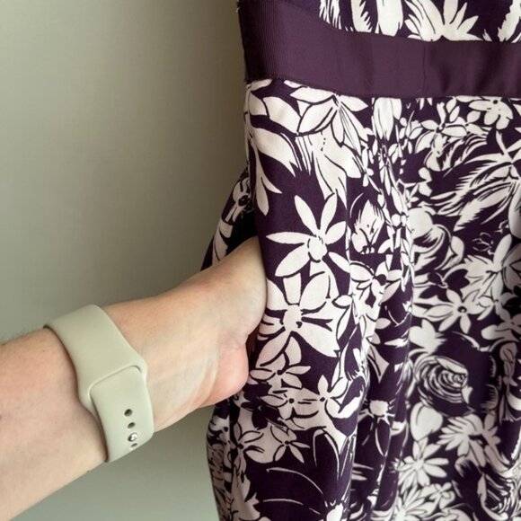 Brooks Brothers Sleeveless Dress Knee Length Floral Print Side Pockets Party - Picture 4 of 12